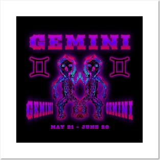 Gemini 5a Black Posters and Art